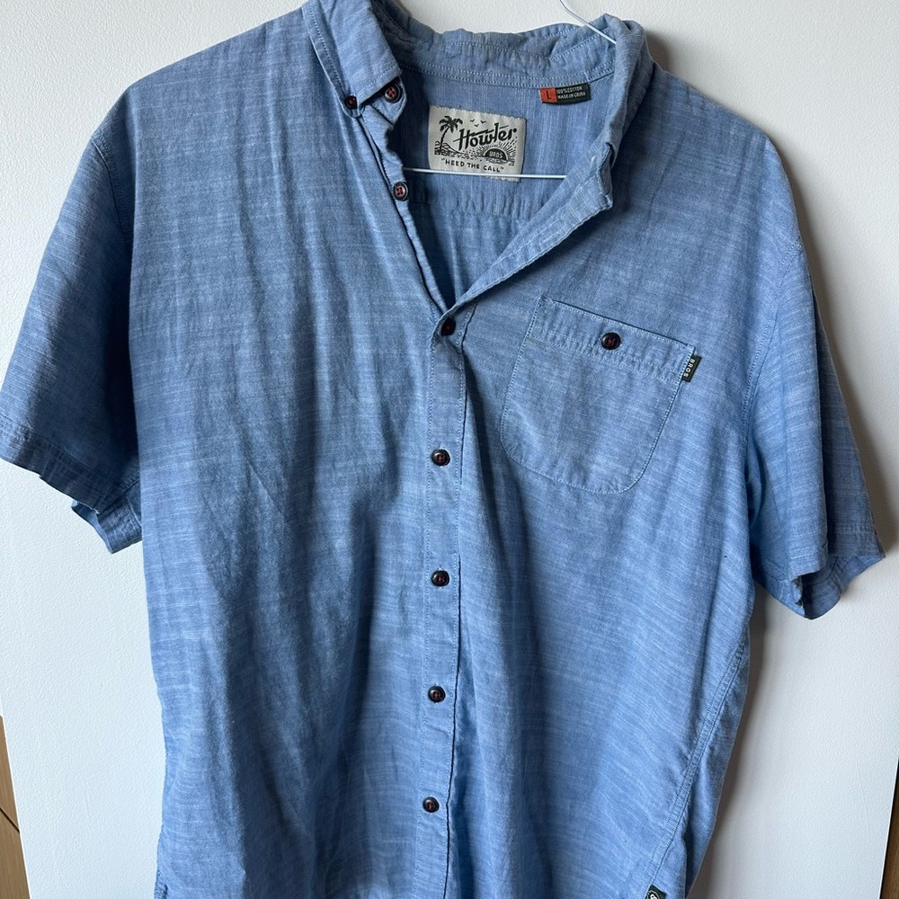 Howler Bros short sleeve plaid shirt size L